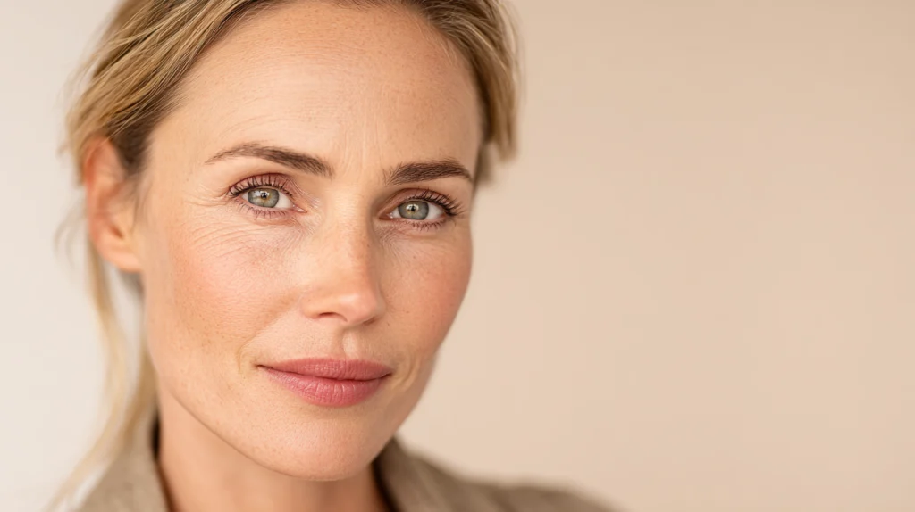 Portrait of a confident woman after non-surgical rejuvenation treatment in Montreal